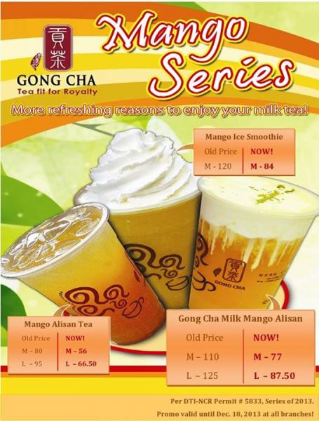 Gong Cha Milk Mango Alisan Tea