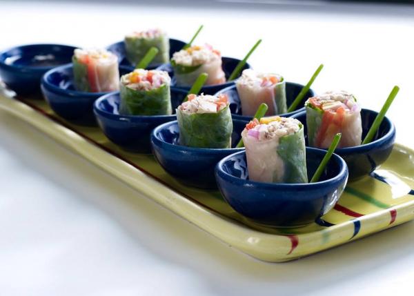 Fresh Smoked Fish Spring Rolls