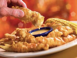 Chicken is crispy