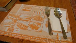 placemat and utensils